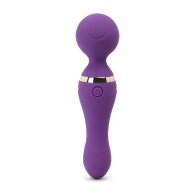 Purple Rechargeable Silicone Wand Massager 19 CM