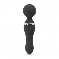 Black Rechargeable Silicone Wand Massager 19 CM
