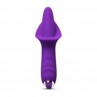 10 Speeds Purple Color Silicone Vibrating Tongue 14.5 cm