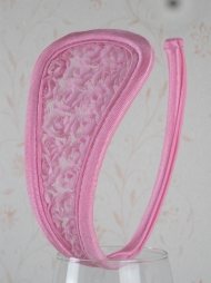 Λουλουδάτο γυναικείο c-string σε ροζ απόχρωση