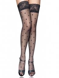Sexy black dotted stockings