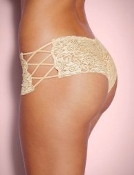 Floral Lace High Waist Sexy Nude Panty