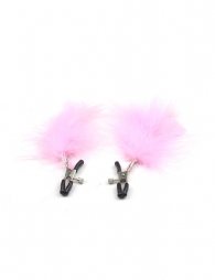 Pink Feather Nipple Clips