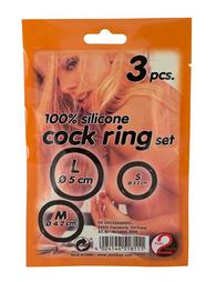 You2Toys Silicone Cock Ring Set Black