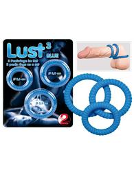 You2Toys Lust 3 Cockrings Set Blue