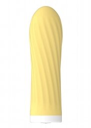 Rechargeable Silicone Touch Vibrator USB 10 Functions Yellow
