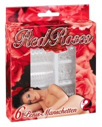 You2Toys Red Roses Penis Sleeves 4.5cm Clear
