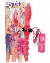 Sex Squid Double-Ender - Clear Hot Pink 15,2 cm