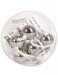 Πέντε μπίλιες 1,7cm σε ασημί χρώμα για τον πρωκτό