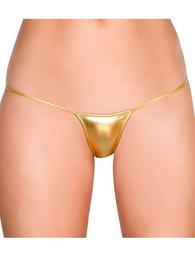 Plus Size Exotic Micro G-String P5128-5P Shiny Golden