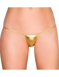 Exotic Micro G-String P5128-5 Shiny Golden