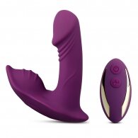 Remote Control 9-Speed Purple Color Rechargeable Silicone Dildo