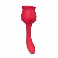 10 Speeds Red Color Silicone Clitoral Sucking Rose with G-Spot V
