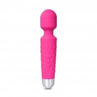 Popular Pink Color 9 Speeds Rechargeable Silicone Wand Massager
