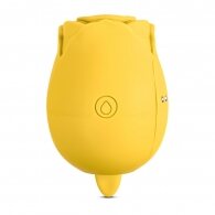 Yellow Color 7-Function Silicone Clitoral Rose Sex Toy with Vibr