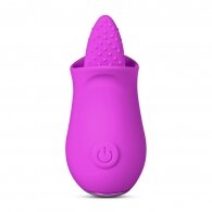 10 Speeds Purple Color Silicone Flower Shape Vibrator with Tongu